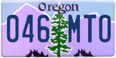 OR license plate 046MTO