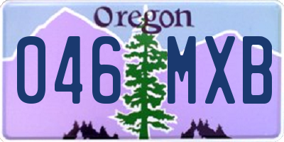 OR license plate 046MXB