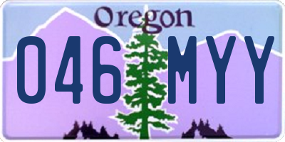 OR license plate 046MYY