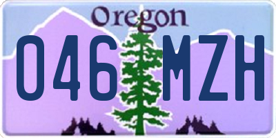 OR license plate 046MZH