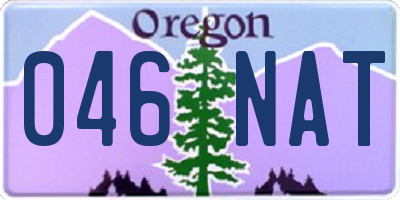 OR license plate 046NAT