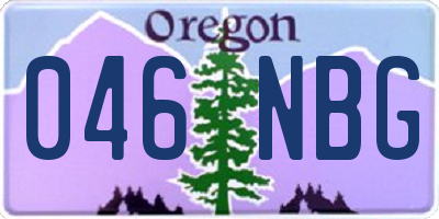 OR license plate 046NBG