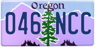 OR license plate 046NCC