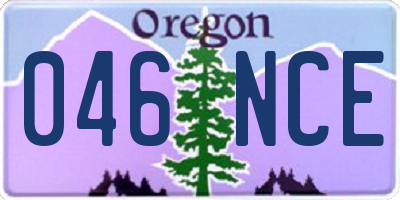 OR license plate 046NCE