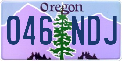 OR license plate 046NDJ