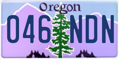 OR license plate 046NDN