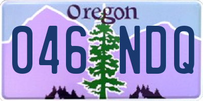 OR license plate 046NDQ
