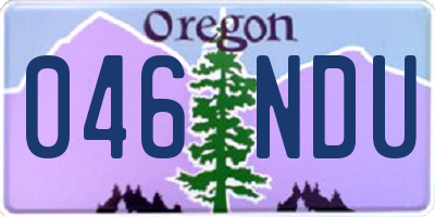 OR license plate 046NDU
