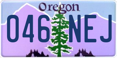 OR license plate 046NEJ