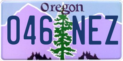 OR license plate 046NEZ