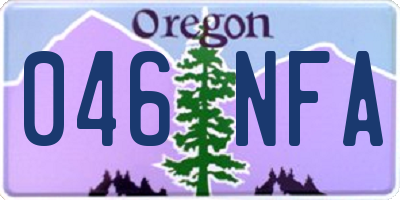 OR license plate 046NFA