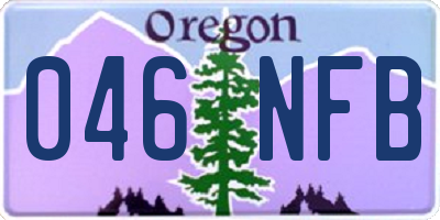 OR license plate 046NFB