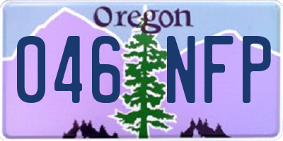 OR license plate 046NFP