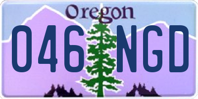 OR license plate 046NGD