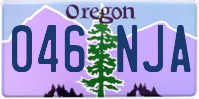 OR license plate 046NJA