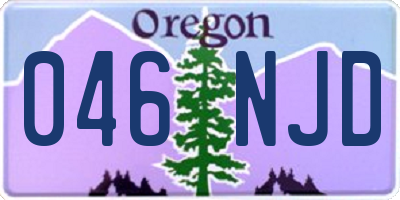 OR license plate 046NJD