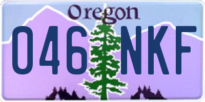 OR license plate 046NKF