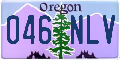 OR license plate 046NLV