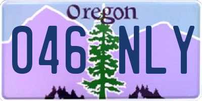 OR license plate 046NLY
