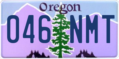 OR license plate 046NMT