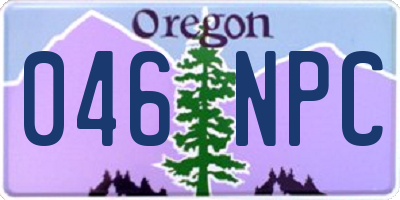 OR license plate 046NPC