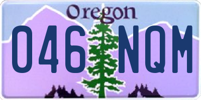 OR license plate 046NQM