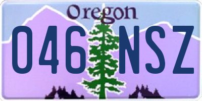 OR license plate 046NSZ