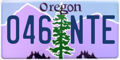 OR license plate 046NTE