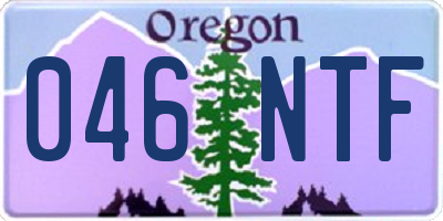 OR license plate 046NTF