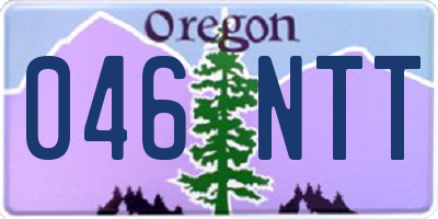 OR license plate 046NTT