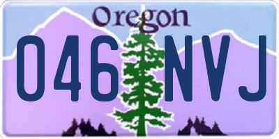 OR license plate 046NVJ