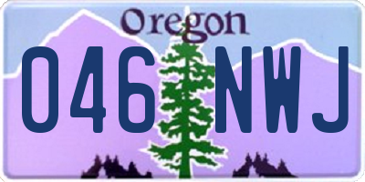 OR license plate 046NWJ