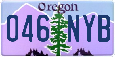 OR license plate 046NYB