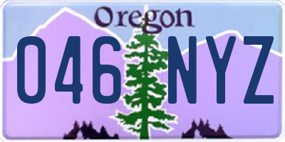OR license plate 046NYZ