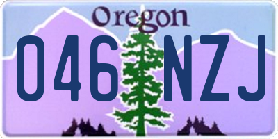 OR license plate 046NZJ