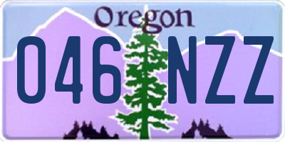 OR license plate 046NZZ
