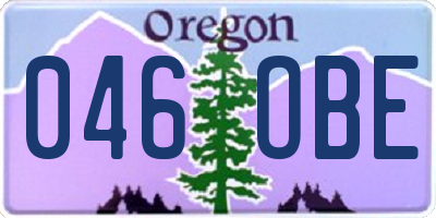 OR license plate 046OBE