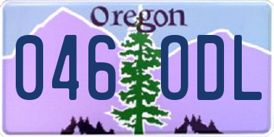 OR license plate 046ODL