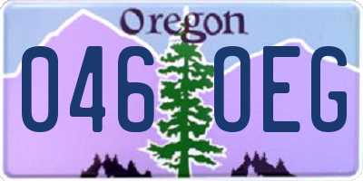 OR license plate 046OEG
