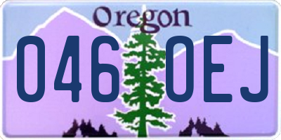 OR license plate 046OEJ