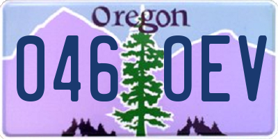 OR license plate 046OEV