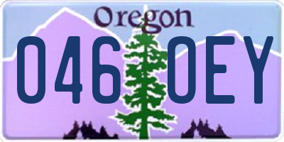 OR license plate 046OEY