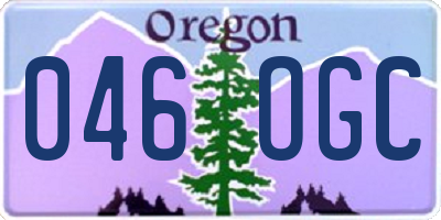 OR license plate 046OGC