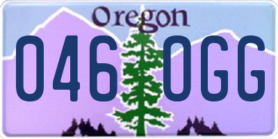 OR license plate 046OGG