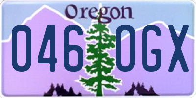 OR license plate 046OGX