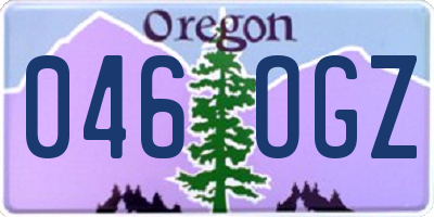 OR license plate 046OGZ
