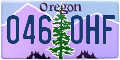 OR license plate 046OHF
