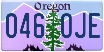 OR license plate 046OJE
