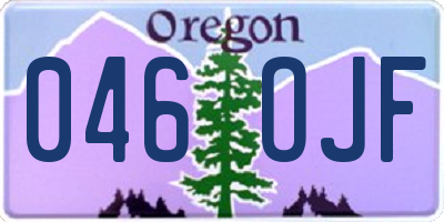 OR license plate 046OJF