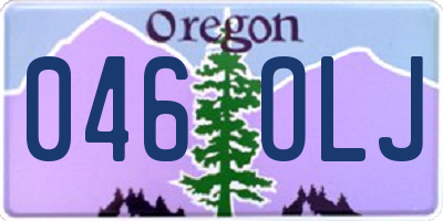 OR license plate 046OLJ
